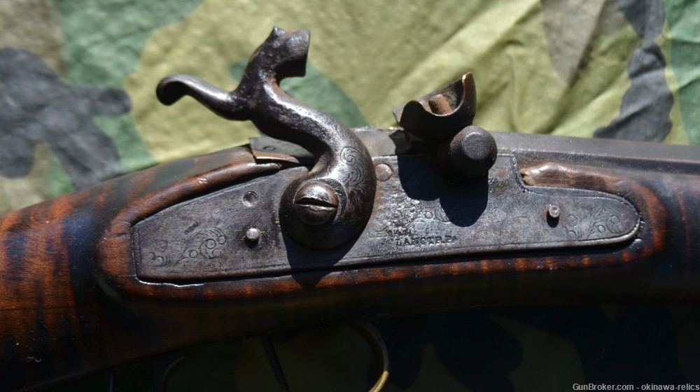 Circa 1855 Ohio Half Stock Muzzleloader Rifle .32 cal C. P. Wood Martin Co.-img-0