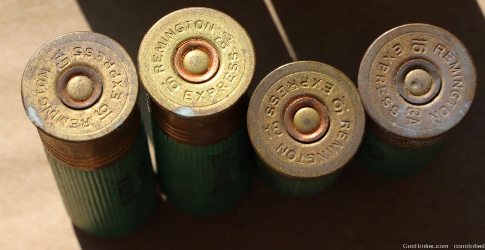 9 Vintage 16 Gauge Remington Express Shotgun Shells-img-5