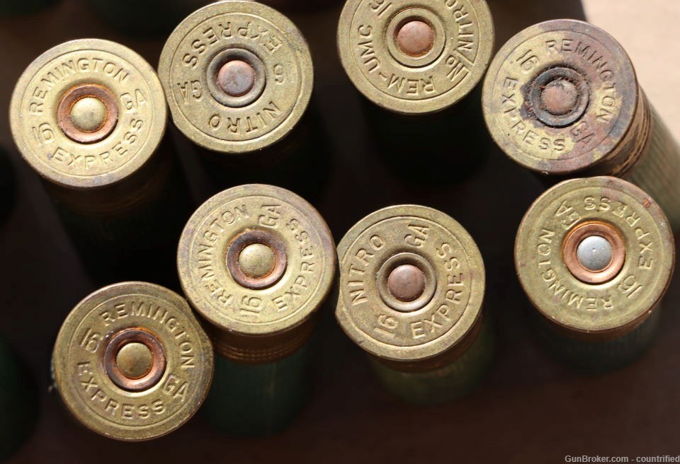 9 Vintage 16 Gauge Remington Express Shotgun Shells-img-6