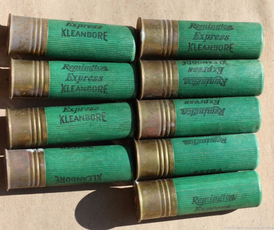 9 Vintage 16 Gauge Remington Express Shotgun Shells-img-0