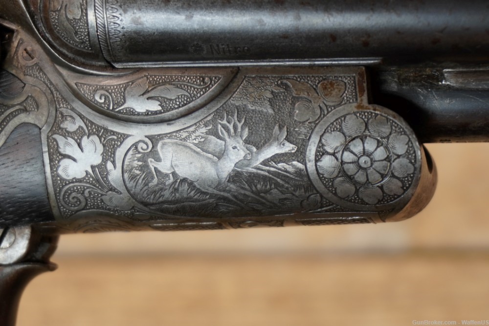 German Drilling 3-barrel 20ga over .25-35 Winchester ENGRAVED project TLC -img-8