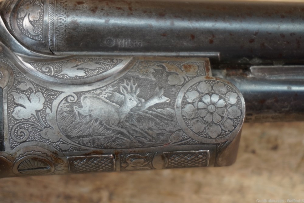 German Drilling 3-barrel 20ga over .25-35 Winchester ENGRAVED project TLC -img-7