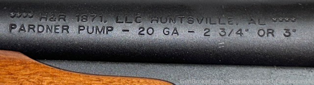 H&R 1871 Pardner Pump-Synthetic Pump Action Shotgun 20 Gauge 26" Barrel-img-6