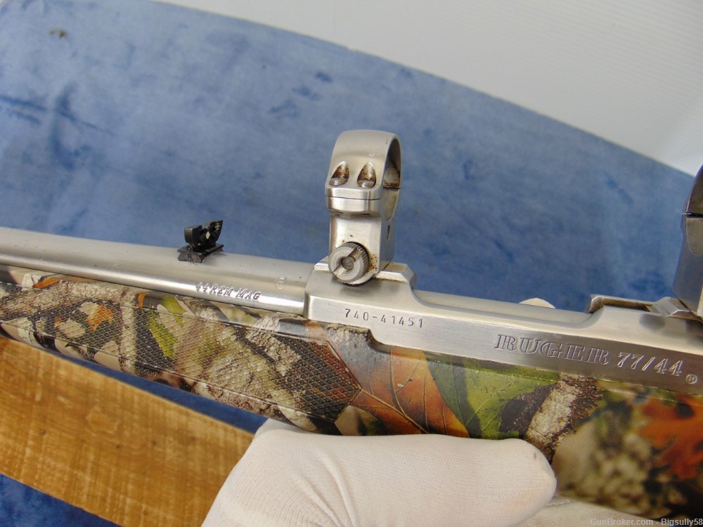 VERY RARE RUGER 77/44 FACTORY CAMO STOCK ALL STAINLESS 44 MAGNUM 2015-img-16