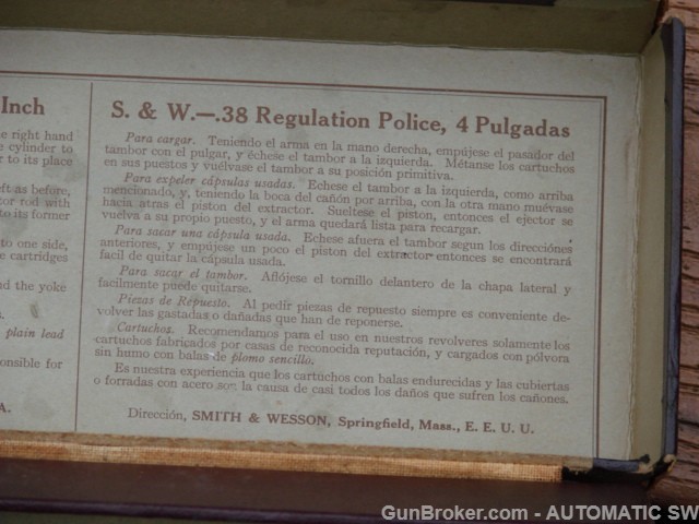Smith Wesson 38 Regulation Police Pre Model 33 4" 38 S&W 5 Screw 1917-40 -img-104