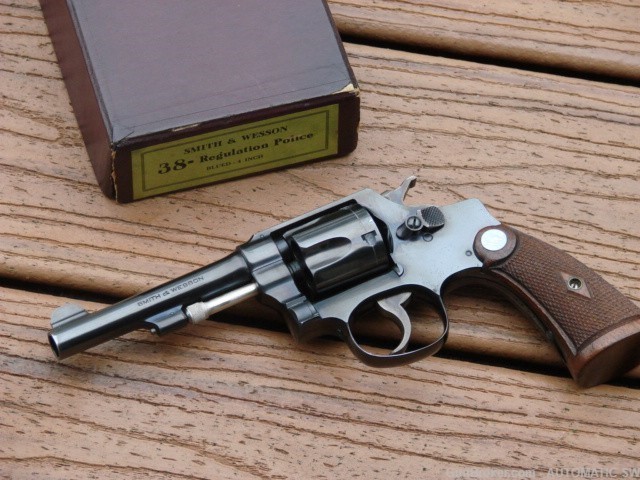 Smith Wesson 38 Regulation Police Pre Model 33 4" 38 S&W 5 Screw 1917-40 -img-0