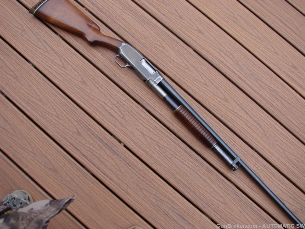 Winchester Model 12 30" FULL 1928 Nickel Steel 12 ga SOLID RIB-img-1