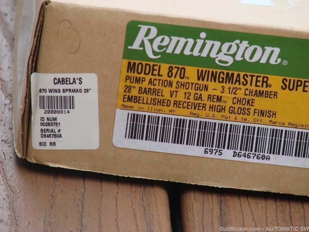 Remington 870 Wingmaster Super Mag 12 ga 3 1/2" ANIB Hard To Find magnum-img-113