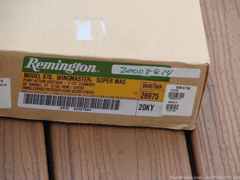 Remington 870 Wingmaster Super Mag 12 ga 3 1/2" ANIB Hard To Find magnum-img-112