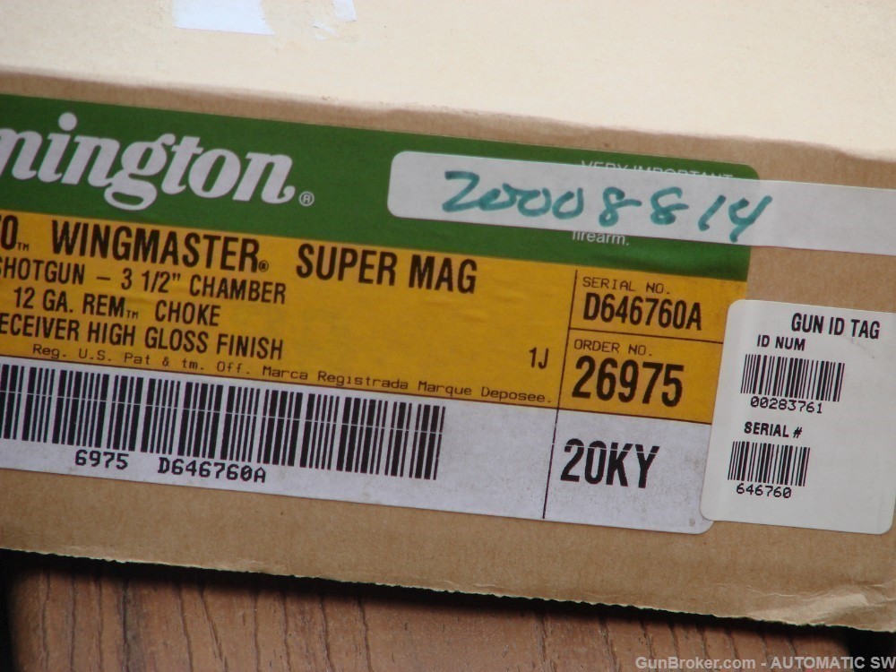 Remington 870 Wingmaster Super Mag 12 ga 3 1/2" ANIB Hard To Find magnum-img-114