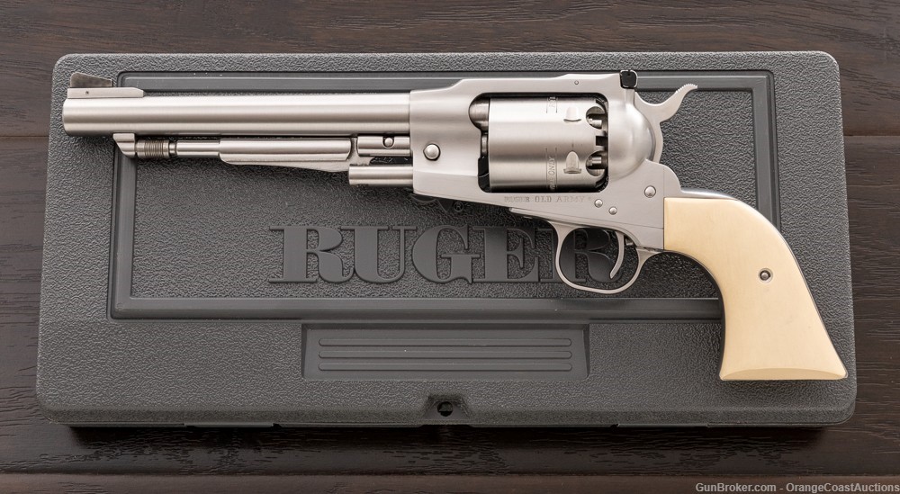 Ruger Old Army Black Powder Percussion Revolver .45 BP Stainless 7-1/2”-img-0
