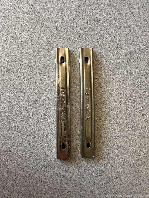 2 Mauser C96 Broomhandle Stripper Clips Chinese Marked -img-0