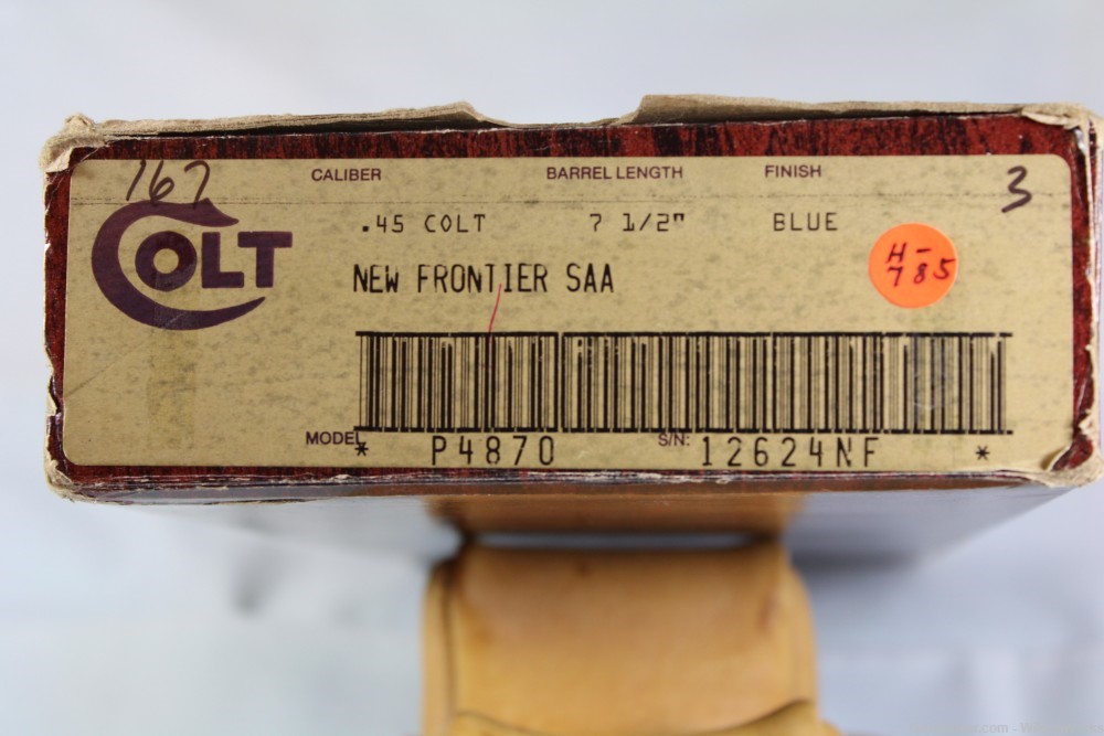 Colt New Frontier Single Action Army; SAA; .45 Cal; Made 1981; Box, Book-img-33