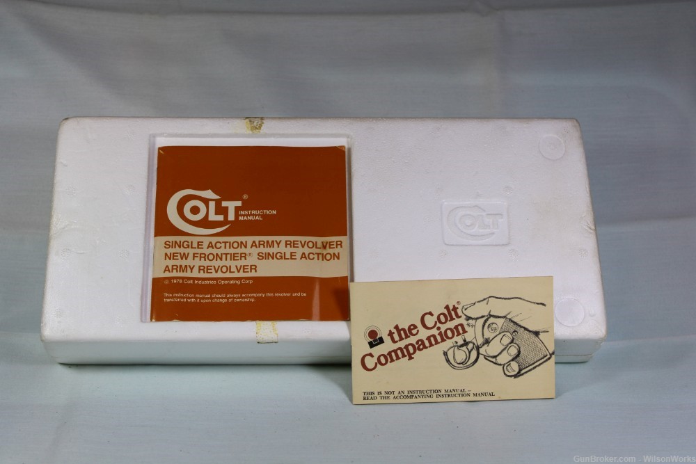 Colt New Frontier Single Action Army; SAA; .45 Cal; Made 1981; Box, Book-img-37