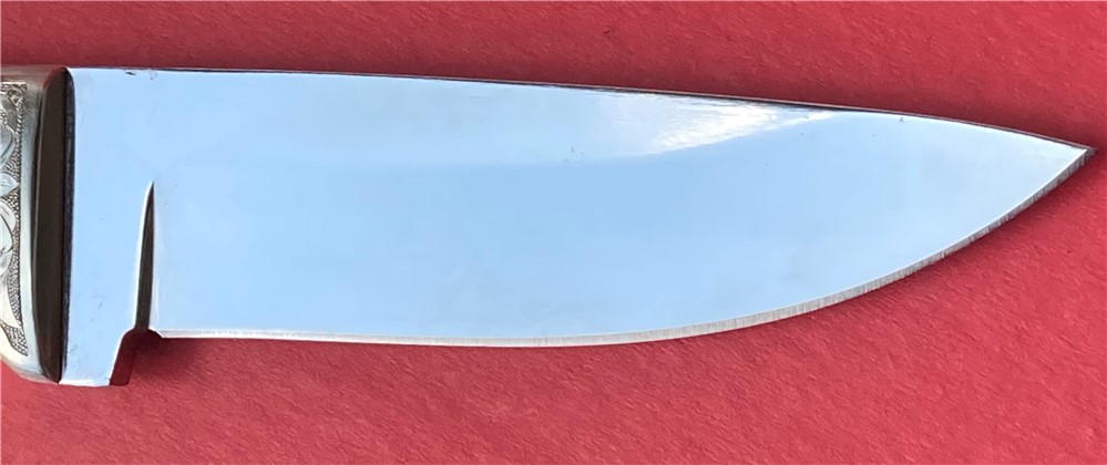 LoPrinzi Custom Thuya Burl Engraved Hunter Knife Laced Leather Sheath-img-8