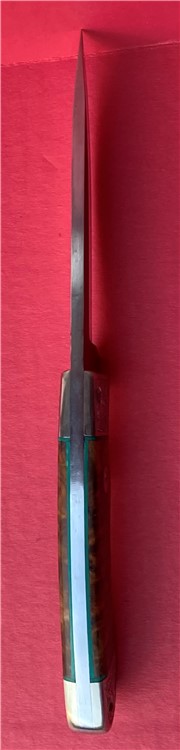 LoPrinzi Custom Thuya Burl Engraved Hunter Knife Laced Leather Sheath-img-12