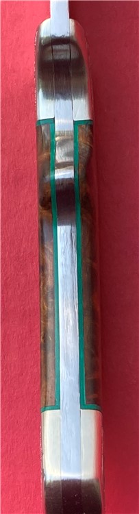 LoPrinzi Custom Thuya Burl Engraved Hunter Knife Laced Leather Sheath-img-9