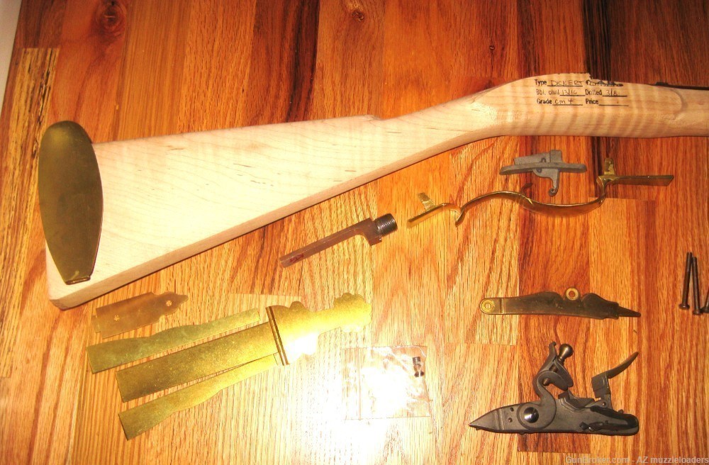 Dickert Penn Rifle Parts Set, CM4 Stock, 45 Cal Green Mt Barrel, L&R Flint-img-5
