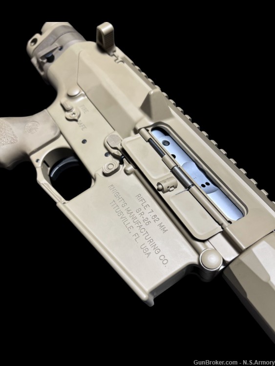 Desirable KAC Knights Armament Company Dimple Barreled Taupe SR-25 ACC-img-4