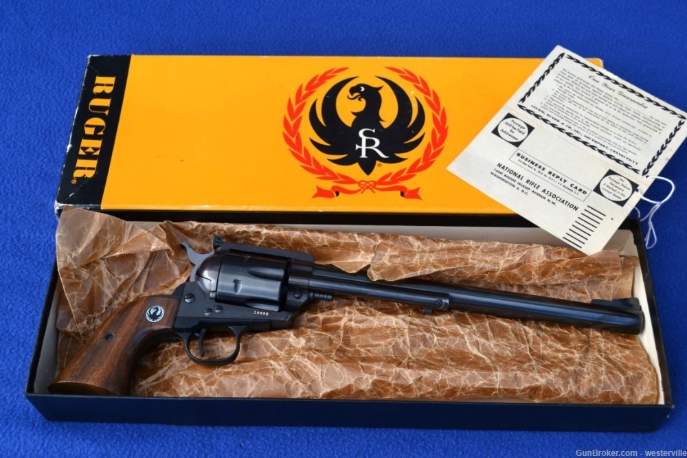 Rare Ruger Blackhawk 44 Flattop 3 Screw, Factory Box, 10 Inch Barrel-img-0