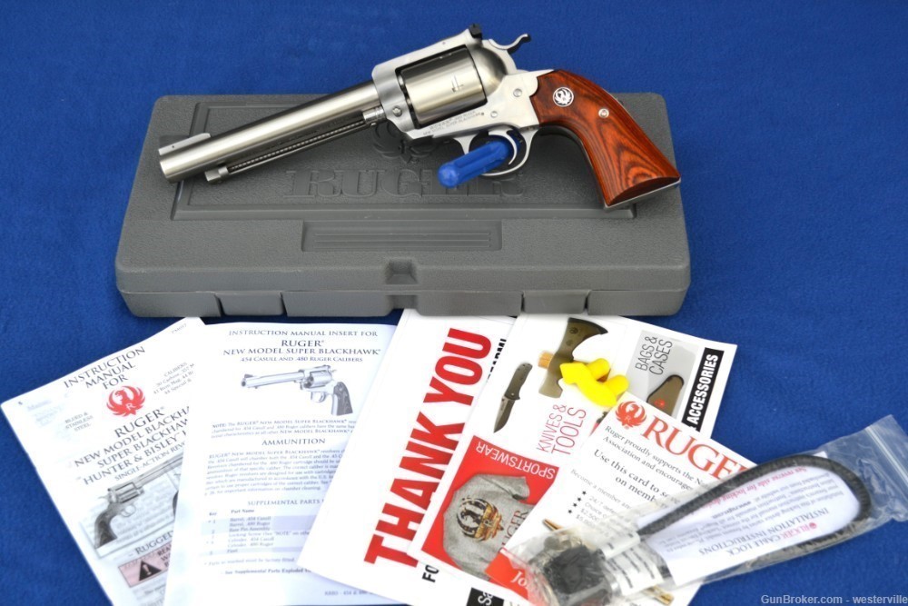 Ruger Bisley Blackhawk 480 Ruger Stainless Steel Box, Papers .480-img-21