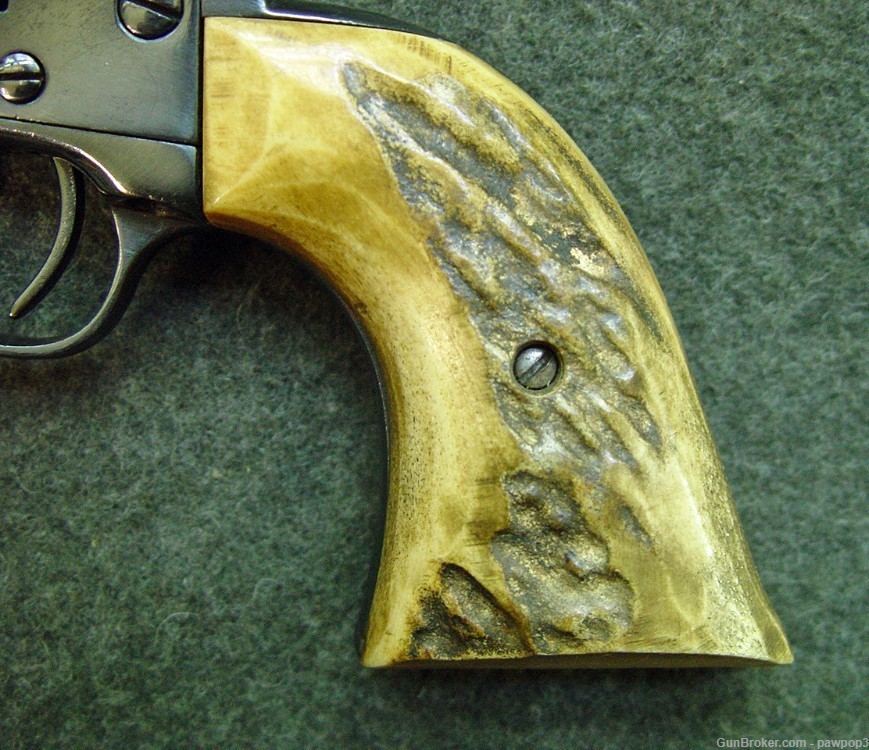 Colt SAA First Gen. Black Powder, W/Sambar Stag Grips, .45 Colt Mfg. 1883-img-6