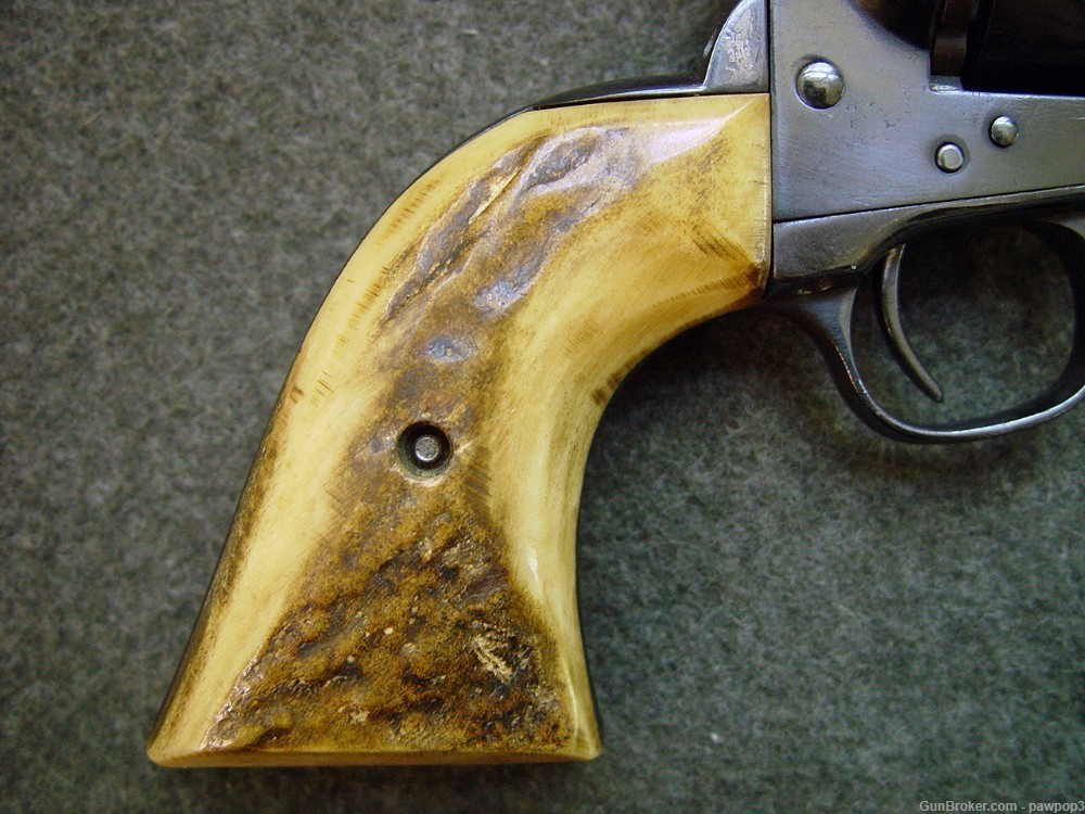 Colt SAA First Gen. Black Powder, W/Sambar Stag Grips, .45 Colt Mfg. 1883-img-1
