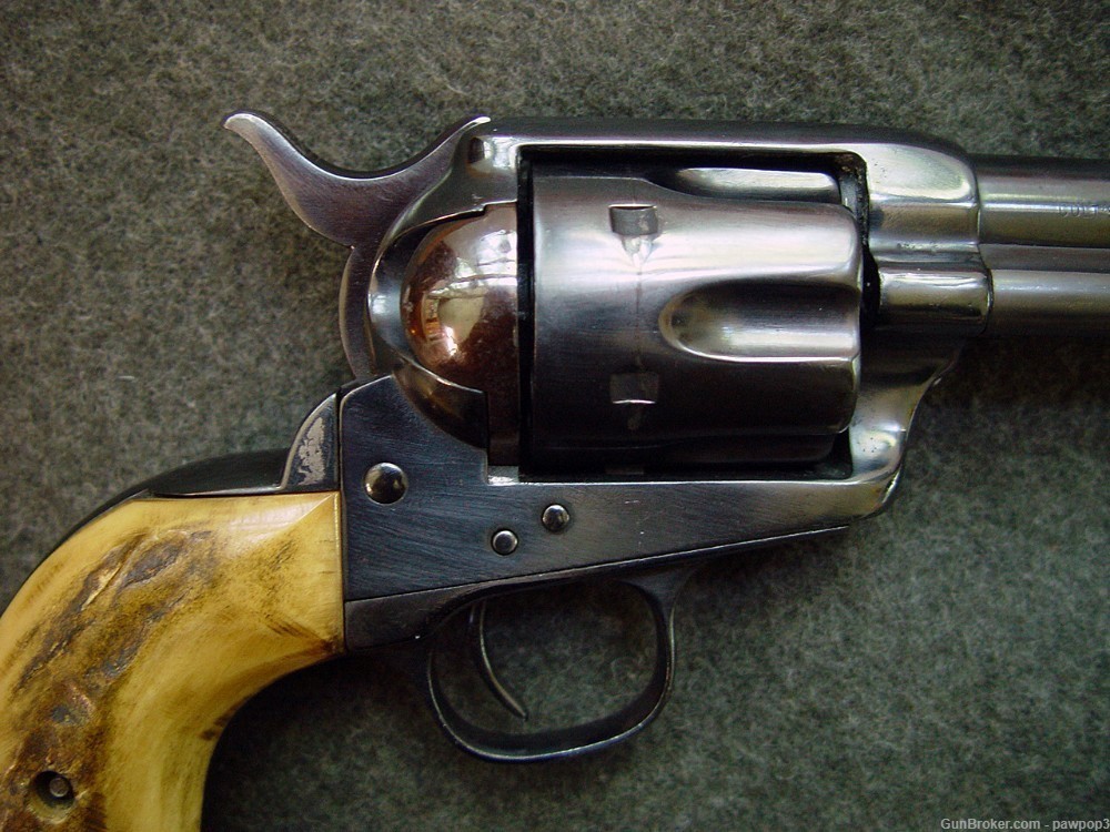 Colt SAA First Gen. Black Powder, W/Sambar Stag Grips, .45 Colt Mfg. 1883-img-2