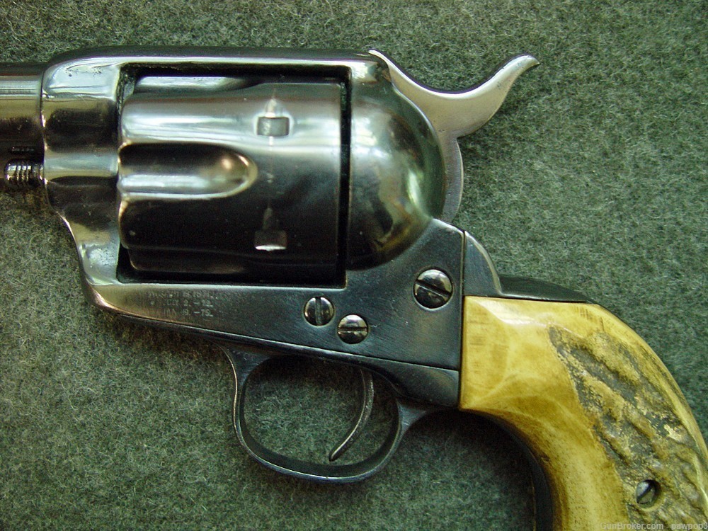 Colt SAA First Gen. Black Powder, W/Sambar Stag Grips, .45 Colt Mfg. 1883-img-12