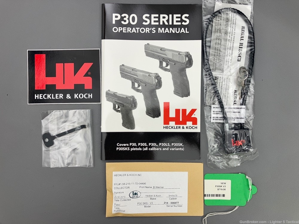 HK P30SK Kit, V3, DA/SA, Six 10-Rd Mags, Original Case & Docs-img-22