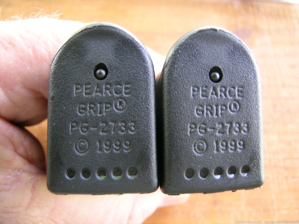 Glock 26 Gen 3 9mm factory magazine W/Pearce +1 Finger Rest Base Lot of 2 -img-5