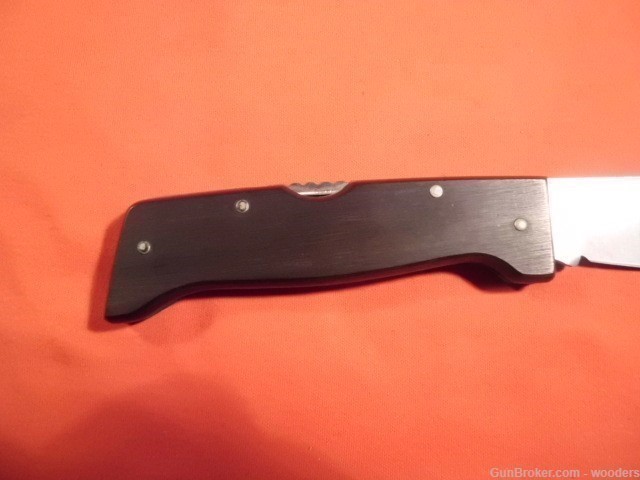 Imperial Pro Hunter SS Blade Folding Lock Knife Leather Sheath Made in USA -img-0