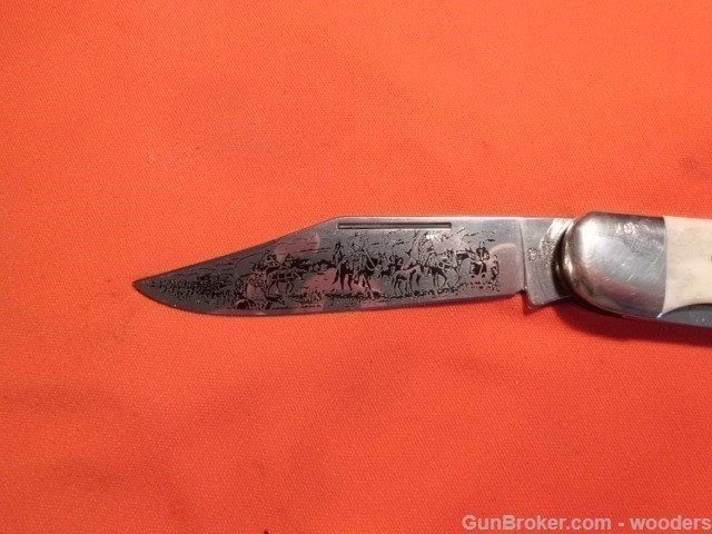Hen Rooster 512 PS Trail of Tears 2 Blade Pocket Knife 1 of 600 # 387 Knive-img-3