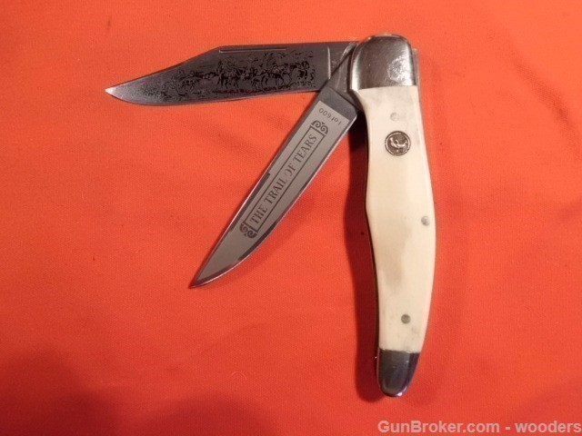 Hen Rooster 512 PS Trail of Tears 2 Blade Pocket Knife 1 of 600 # 387 Knive-img-0