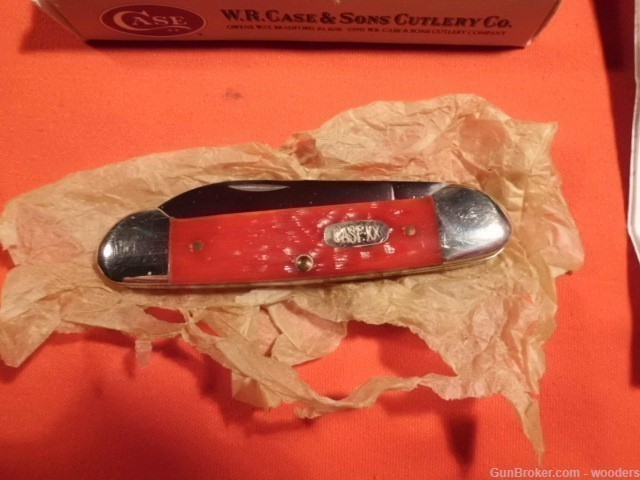 Case XX Canoe Red Jigged Bone 62131 SS 2 Blade Folding Knife Box 1996 USA-img-7