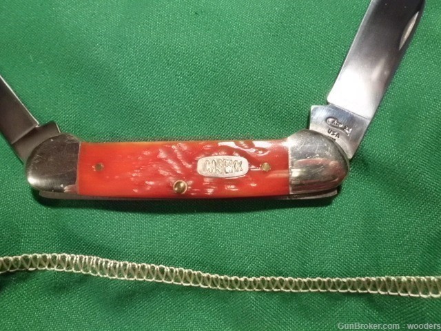 Case XX Canoe Red Jigged Bone 62131 SS 2 Blade Folding Knife Box 1996 USA-img-13