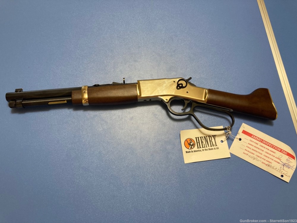 HENRY LEVER ACTION MARES LEG .357MAG BRASS SIDE GATE H006GMML FNIB-img-3