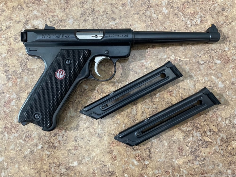 Ruger Mark III .22LR 6" with 2 magazines like new-img-1