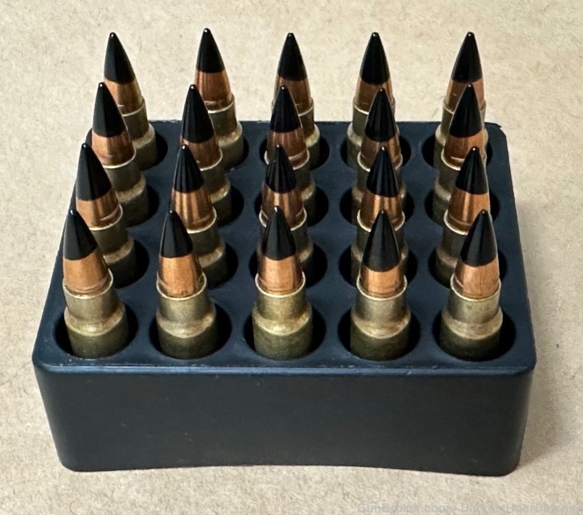 5.7x28mm SS190 31 gr Armor Piercing Ammo! Box of 20. L191 SB193 Black Fang-img-0