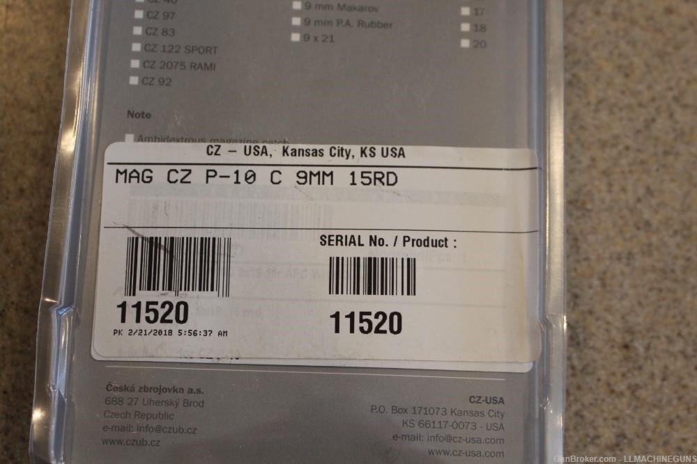 Factory CZ P-10 9mm 15 Round Magazine New in Package-img-1