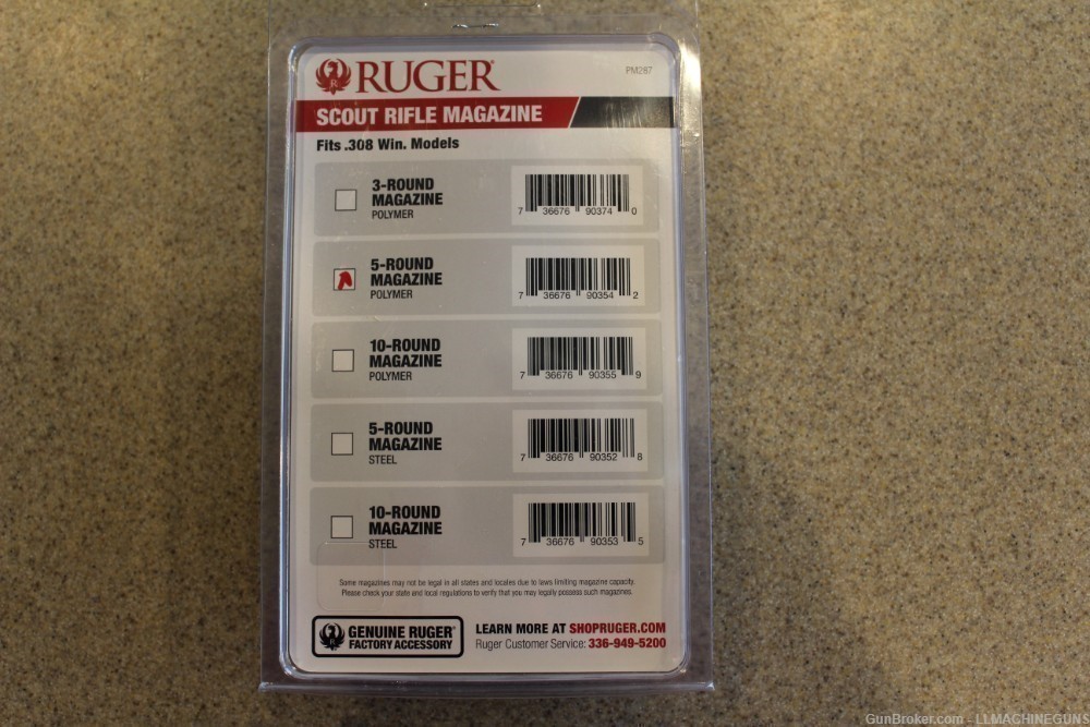 Ruger Factory 308 Scout Rifle 5 Round Magazine New in Package-img-2