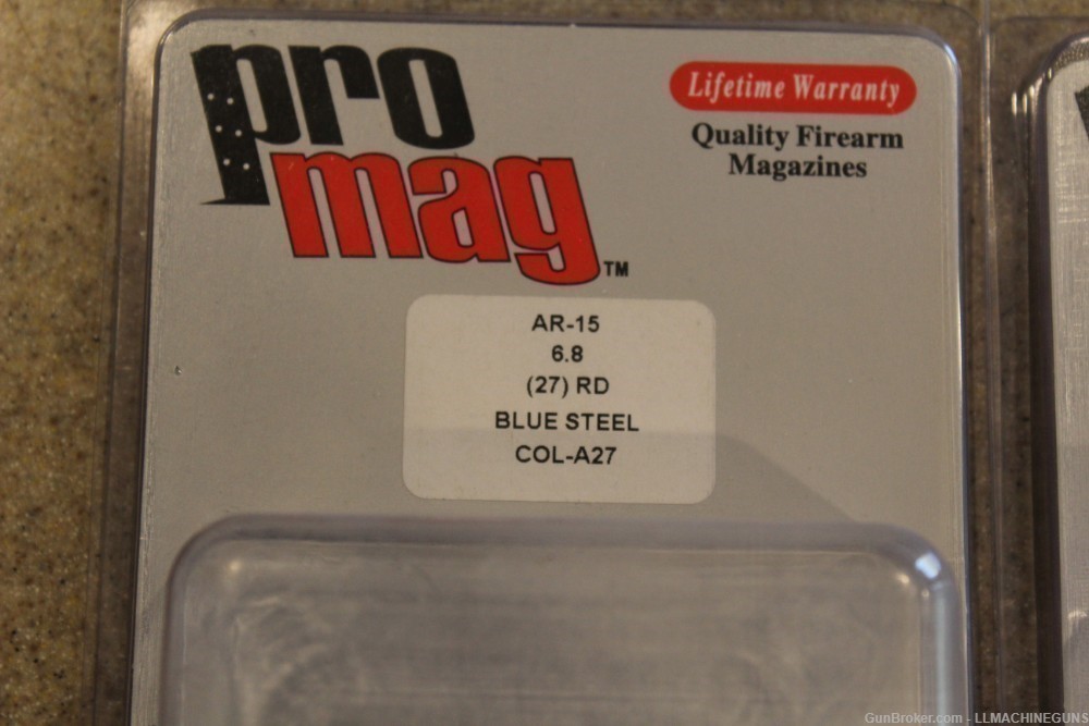 2 Pro Mag AR15 Caliber 6.8 Magazines 27 Rounds New in Package-img-1