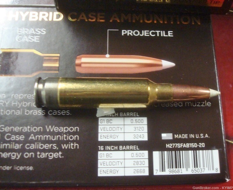 40 SIG SAUER 277 SIG FURY 150 gr Accubond Polymer Tip New Ammunition-img-3