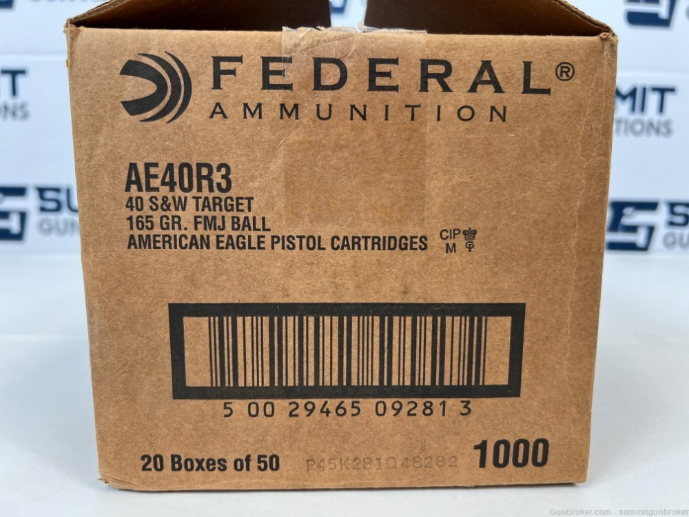 Federal Ammunition American Eagle 40 S&W Target 165 grain FMJ -1000 Rounds-img-5