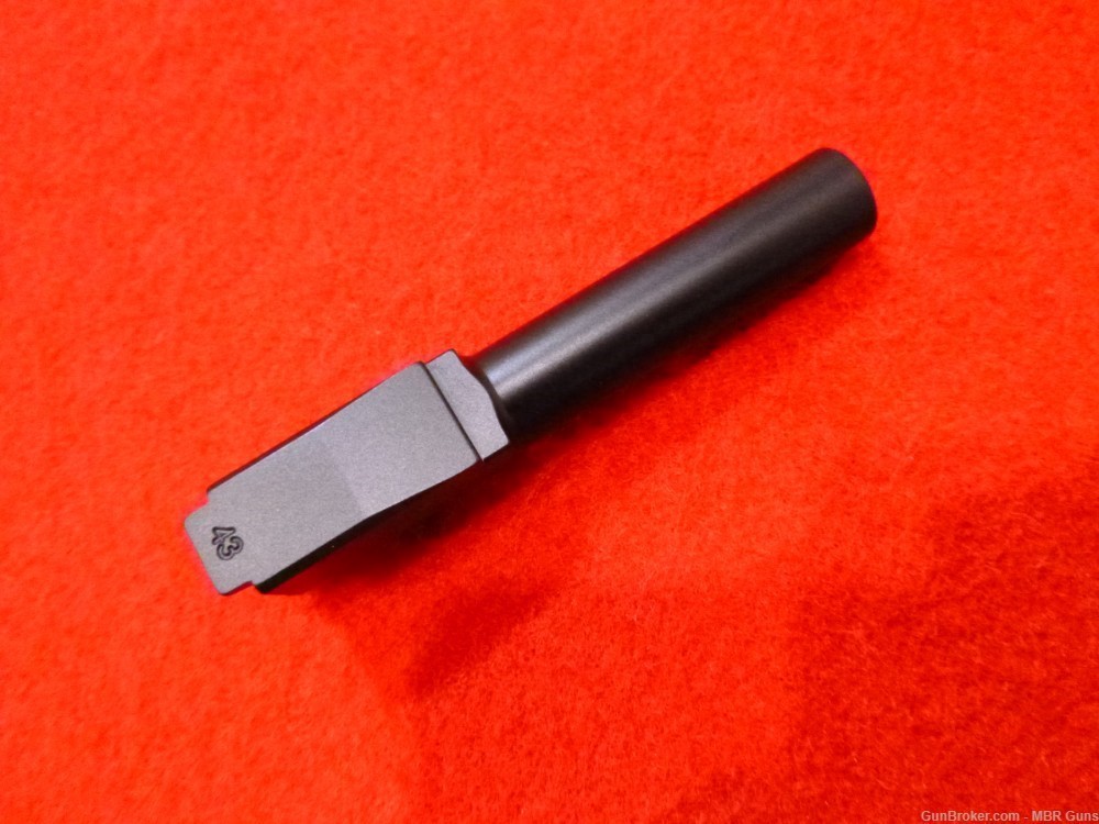 Glock 43 9mm Barrel Nitride 416R Stainless Steel 1:10-img-0
