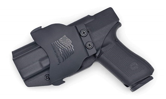 Paddle Holster fits: Glock 17 22 31 Black / Right Hand / Standard Cut-img-0