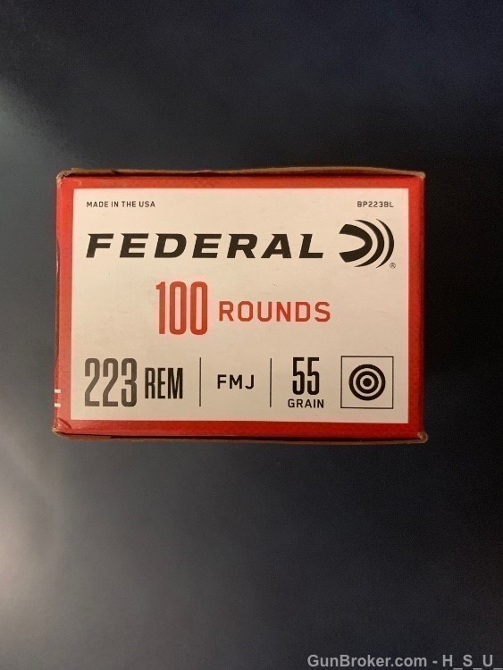 100 RDS FEDERAL .223 Ammo 55gn FMJ AR 223 ar15-img-1