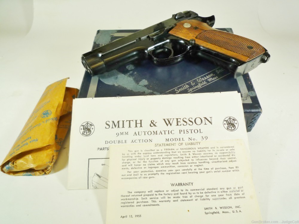 Smith & Wesson Model 39 "No Dash" 9mm in ORIGINAL box, high condition-img-8