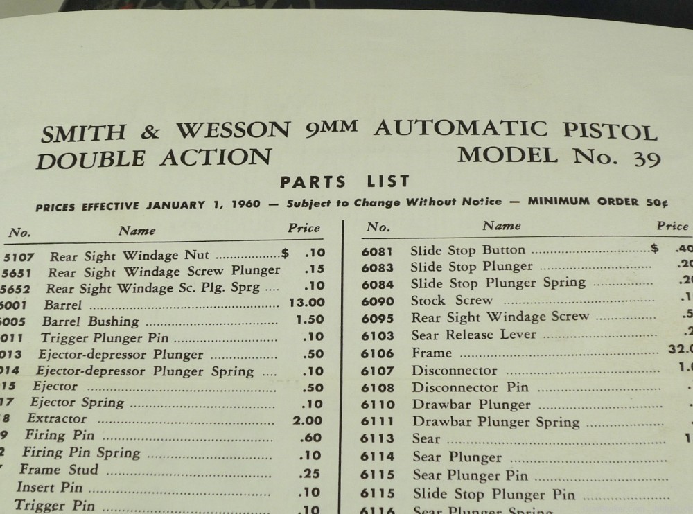Smith & Wesson Model 39 "No Dash" 9mm in ORIGINAL box, high condition-img-13