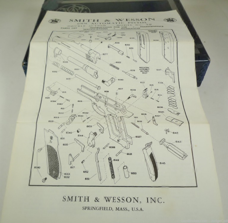 Smith & Wesson Model 39 "No Dash" 9mm in ORIGINAL box, high condition-img-12